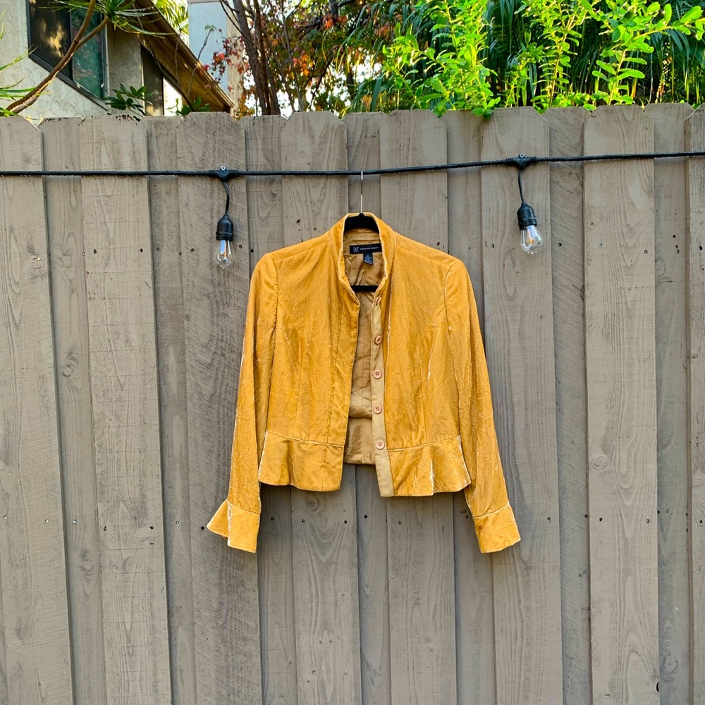 Mustard Velvet Jacket - Size S